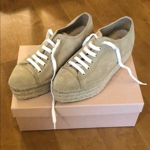 Miu Miu suede espadrille sneakers